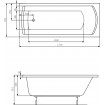 Акрилова ванна Roca Linea 170x70 см, пряма + ніжки (A24T034000) Акрилова ванна Roca Linea 170x70 см, пряма + ніжки (A24T034000)