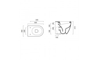 Підлоговий унітаз Catalano Sfera NewFlush 54 (1VPS54R00)