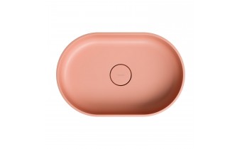 Умивальник на стільницю Omnires Ovo M+ 55x36 см, кораловий матовий (OVOUNCO)