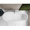Окремостояча овальна акрилова ванна Oviedo / Овіeдо 170x76x82 см, біла глянцева, суцільнолита