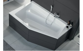 Ванна акрилова асиметрична Excellent Vesper 160x100 см, Лівостороння (WAEX.VEL16WH)