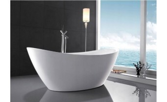 Окремостояча акрилова ванна Rea Ferrano 170x80 з сифоном click / clack (REA-W0106)