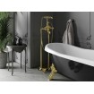 Окремостоячий підлоговий / з підлоги змішувач для ванни Retro / Ретро, висота 1110 мм, золотий глянцевий