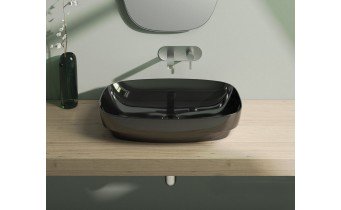 Умивальник на стільницю Catalano Colori Green Lux 65 чорний (165AGRLXNE)