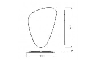 Дзеркало з LED підсвіткою у ванну Elita Sharon Tri 65/100 White, 68,5x95,5x2,4 см (168503)