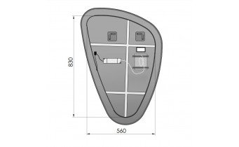 Дзеркало з LED підсвіткою у ванну Elita Sharon Tri 65/100 White, 68,5x95,5x2,4 см (168503)