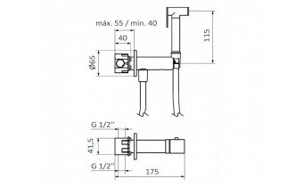 Гігієнічний душ GRB Intimixer, білий матовий (08225101)