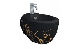 Підвісне біде ArtСeram Blend, gold lettering on black (BLB0010306) Підвісне біде ArtСeram Blend, gold lettering on black (BLB0010306)