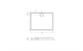 Піддон прямокутний EXCELLENT Zero 140x80 см, низький (BREX.1203.140.080.WHN)