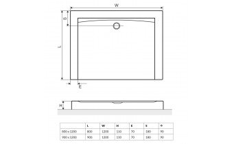 Піддон прямокутний EXCELLENT Forma Compact 1200x900 (BREX.FOR12WHC)