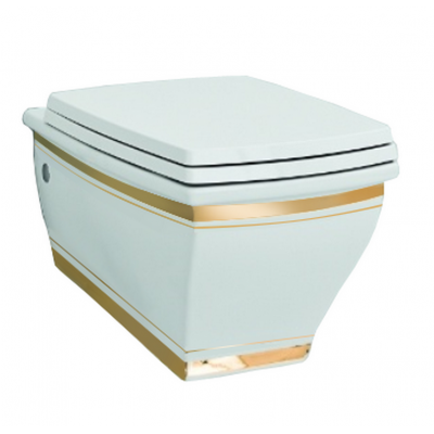 Підвісний унітаз ArtCeram Blues, gold stripes (BUV0010111) Підвісний унітаз ArtCeram Blues, gold stripes (BUV0010111)