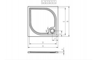 Душовий піддон Riho Kolping 1000х900, білий (DB32)