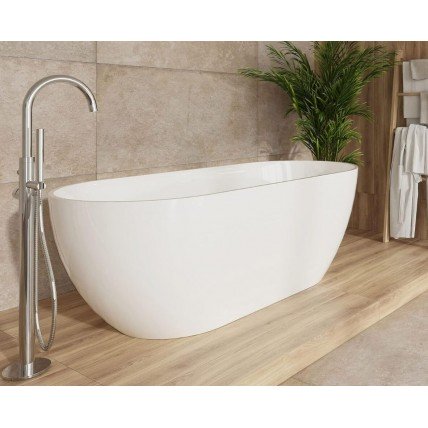 Окремостояча ванна з мармуру Dremex Goya 170x80x61 см, Gelcoat, білий глянцевий