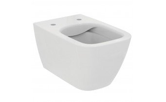 Безобідковий підвісний унітаз + Slim кришка Ideal Standard I.Life, 54x36 см, білий глянець (T461401/T500301)