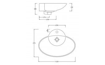 Умивальник на стільницю ArtCeram Fuori 3, white (TFL0040100)