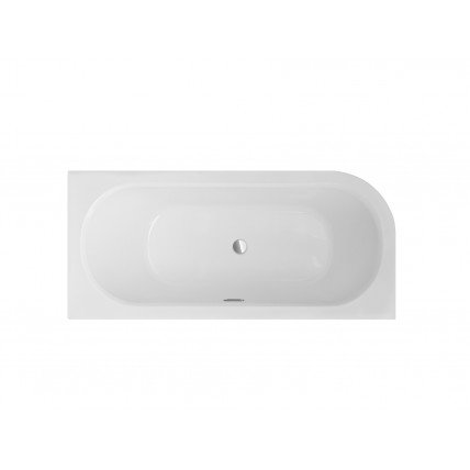 Акрилова ванна Besco Avita Slim + 160x75 R, асиметрична + сифон хром (WAV-160-NPP)