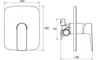 Змішувач для душу Ravak Classic CL.066.00 с R-box (X070089)
