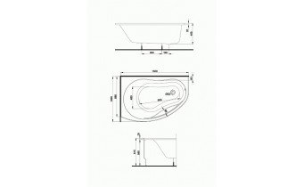 Ванна асиметрична Kolo Promise 150x100 см, ліва (XWA3051000)