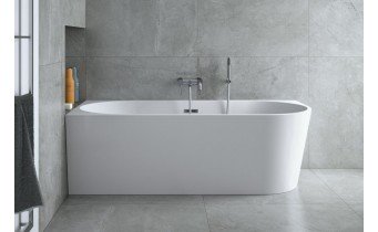 Окремостояча акрилова ванна Besco Zoya 170x80 L з сифоном click / clack, чорний (WAS-170-ZLC)