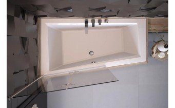 Ванна акрилова Besco Intima Slim 150x85 L, асиметрична, торець бортика 15 мм (WAIT-150-SL)