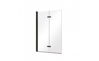 Душова шторка на ванну Besco Lumix black 1000x1450 мм, на 2 секції, прозоре скло (PLB-2S) Душова шторка на ванну Besco Lumix black 1000x1450 мм, на 2 секції, прозоре скло (PLB-2S)