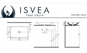 Умивальник на стільницю Isvea SistemaY Clear S.S Vessel Basin 60 cm (10SY50060SV)
