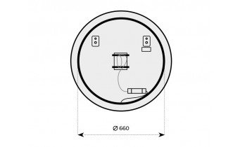 Кругле дзеркало з LED підсвіткою у ванну Elita Sharon Round 80 White, 80x80x3 см (168125)
