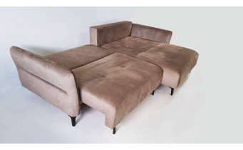 Кутовий диван розкладний Фаворит / Favorite, 263x170 см, кут Г, колір та тканину можна обрати,  бежевий (FR-K10)