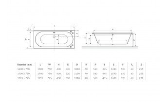 Ванна акрилова Excellent Oceana 170x75 см (WAEX.OCE17WH)