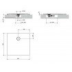 Душовий піддон, камяний Omnires Aquarock M+ 80x80 см, антиковзкий, квадратний, Чорний матовий