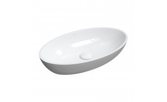 Умивальник на стільницю Omnires Siena M+ 60x35 см, сіро-білий глянцевий (SIENALUNBSP)