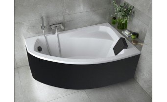 Панель для ванни Besco Avita 150 R/L Black / Чорна,+ кріплення до панелі, екран для ванни (OAV-150-NSC)