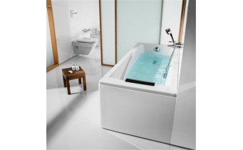 Акрилова ванна Roca Hall 170x75, пряма з підголівником + ніжки (A248162000)