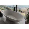 Окремостояча овальна ванна з каменю, штучного Milano / Мілано 170x86x54 см, бетон матовий
