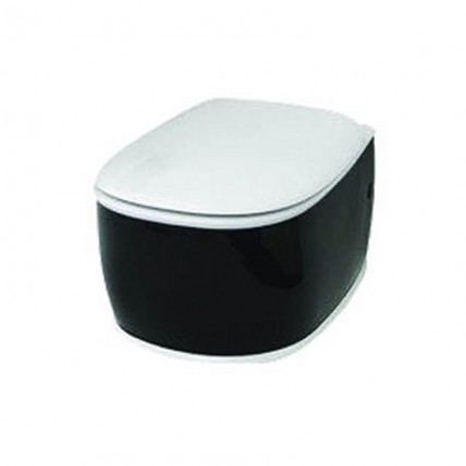 Підвісний унітаз ArtCeram Azuley, black white (AZV0010150) Підвісний унітаз ArtCeram Azuley, black white (AZV0010150)