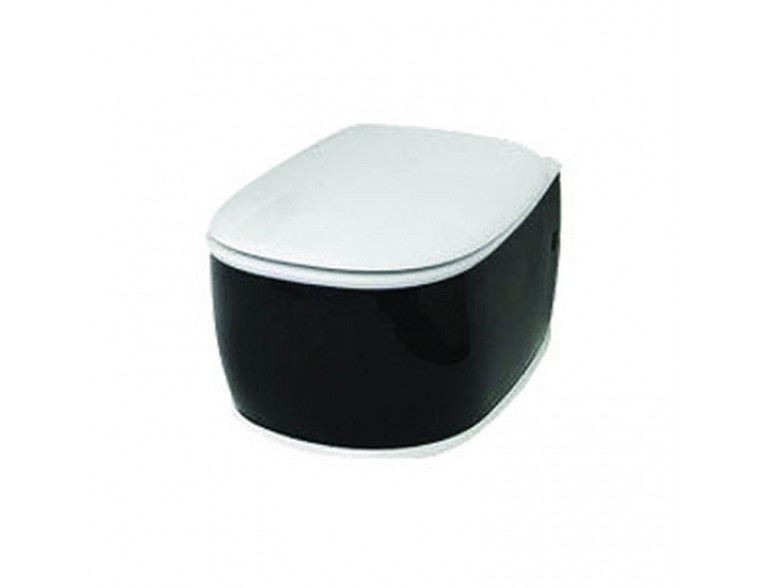 Підвісний унітаз ArtCeram Azuley, black white (AZV0010150)