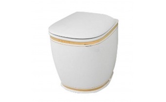 Підлоговий унітаз ArtCeram Azuley, gold stripes (AZV0020111)