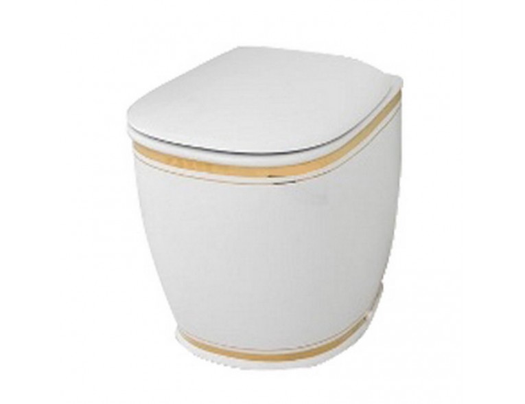 Підлоговий унітаз ArtCeram Azuley, gold stripes (AZV0020111)