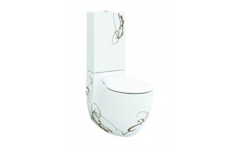 Унітаз моноблок ArtCeram Blend, gold lettering (BLV0030106)