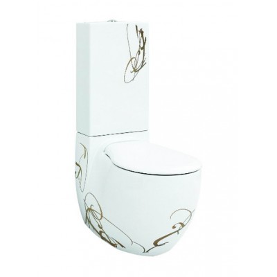 Унітаз моноблок ArtCeram Blend, gold lettering (BLV0030106)