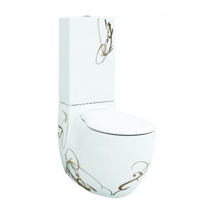 Унітаз моноблок ArtCeram Blend, gold lettering (BLV0030106)
