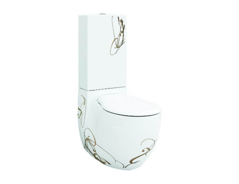 Унітаз моноблок ArtCeram Blend, gold lettering (BLV0030106)