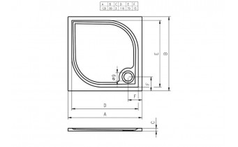 Душовий піддон Riho Kolping 1200х800, білий (DB33)