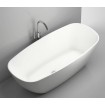Окремостояча овальна ванна з мармуру Dremex Eureka 180x82x62 см, Gelcoat, білий матовий + сифон