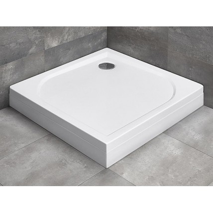 Душовий піддон квадратний Radaway Delos C 80x80x14,5 см, білий, з панеллю що знімається (4C88170-03)