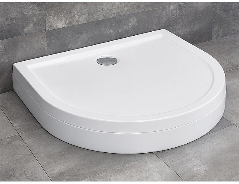 Душовий піддон напівкруглий Radaway Delos P 100x90x15 см, білий (4Z19150-03N)