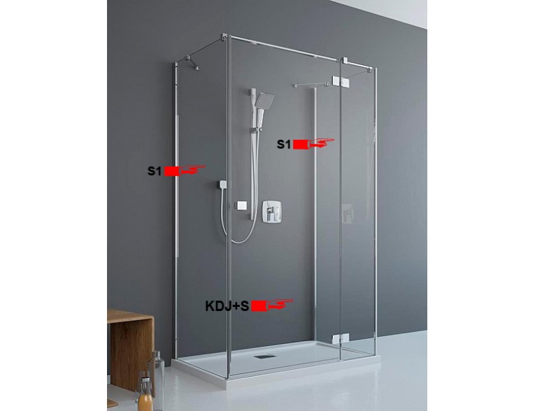 Двері для П-подібної душової кабіни Radaway Essenza New KDJ+S 90 праві (385020-01-01R)