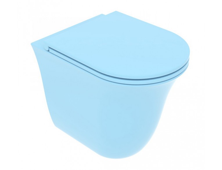 Унітаз підлоговий GSG Flut 52,5 см Smart Clean matt Sky (FLWC01023)