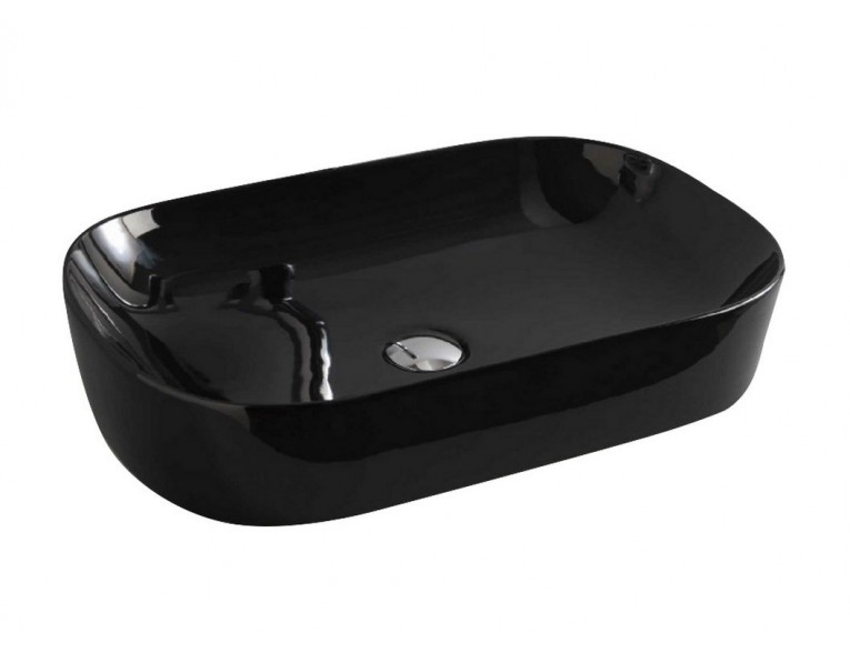 Умивальник на стільницю ArtCeram Ghost 65, glossy black (GHL0020300)