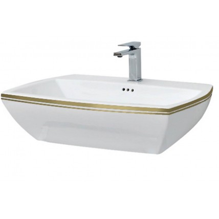 Підвісний умивальник ArtCeram Jazz, gold stripes (JZL0050111) Підвісний умивальник ArtCeram Jazz, gold stripes (JZL0050111)